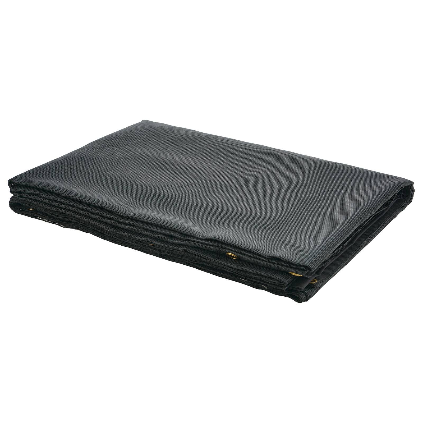 Alt View 5. VEVOR - Dump Truck Mesh Tarp, 7 x 22 ft, PVC Coated Black Heavy Duty Cover with 5.5" 18oz Double Pocket, Brass Grommets - Black.