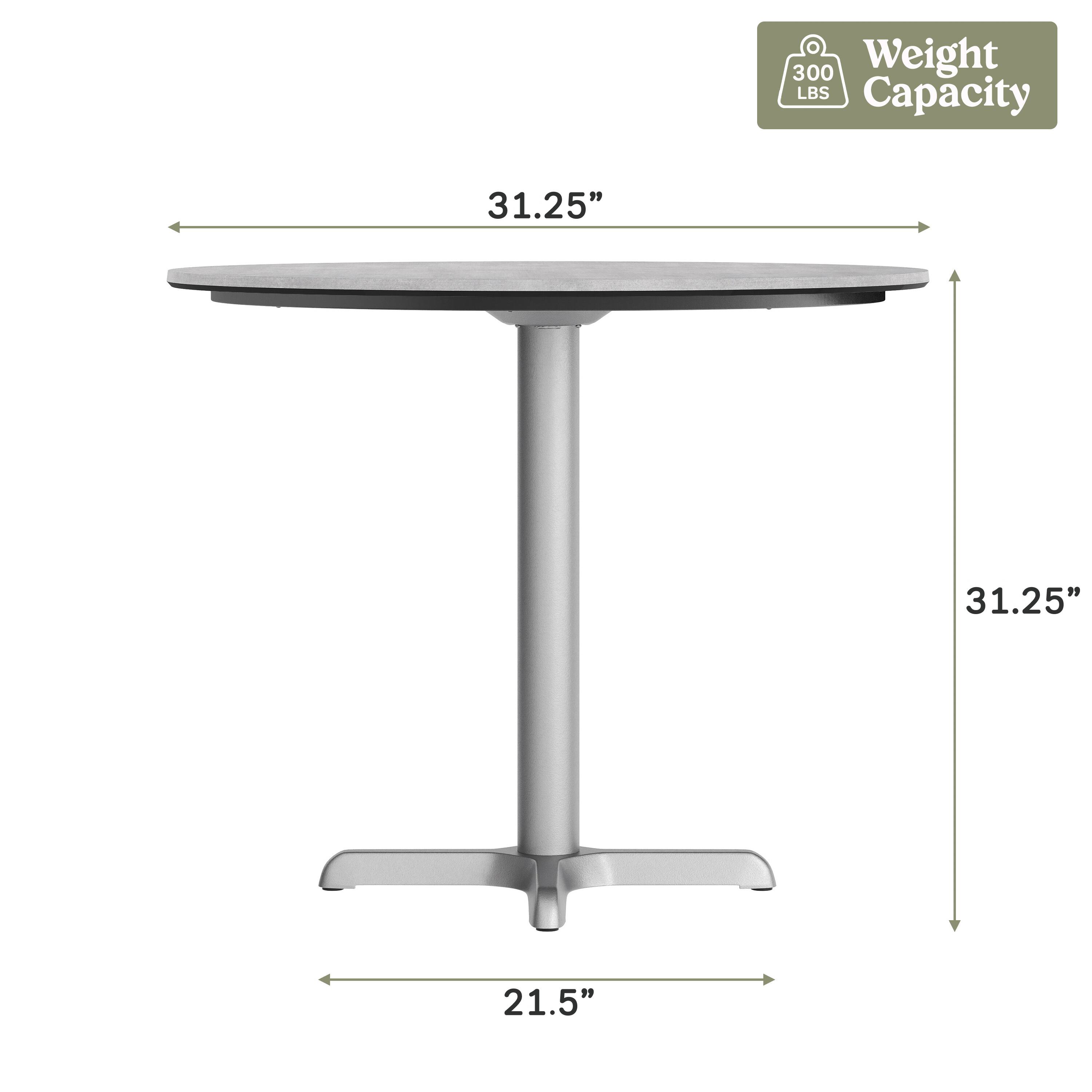 300 Weight LBS Capacity  
31.25"  
31.25"  
21.5"