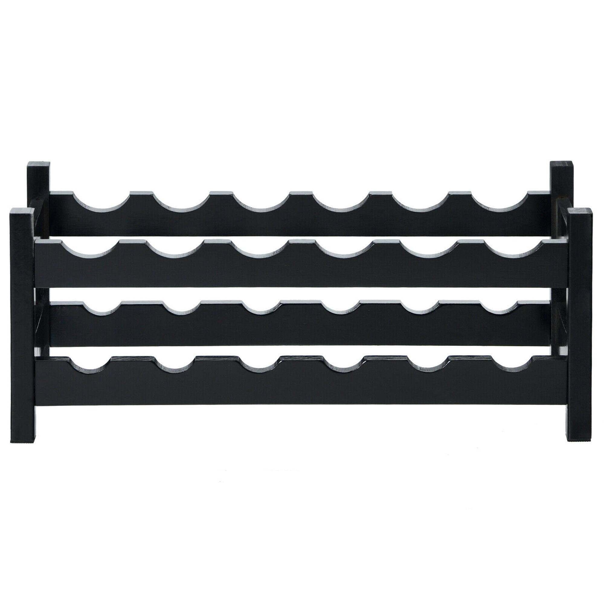 Alt View 9. Gymax - Gymax 2-Tier Bamboo Wine Rack 12 Bottles Display Storage Shelf Holder Kitchen Coffee - Brown.