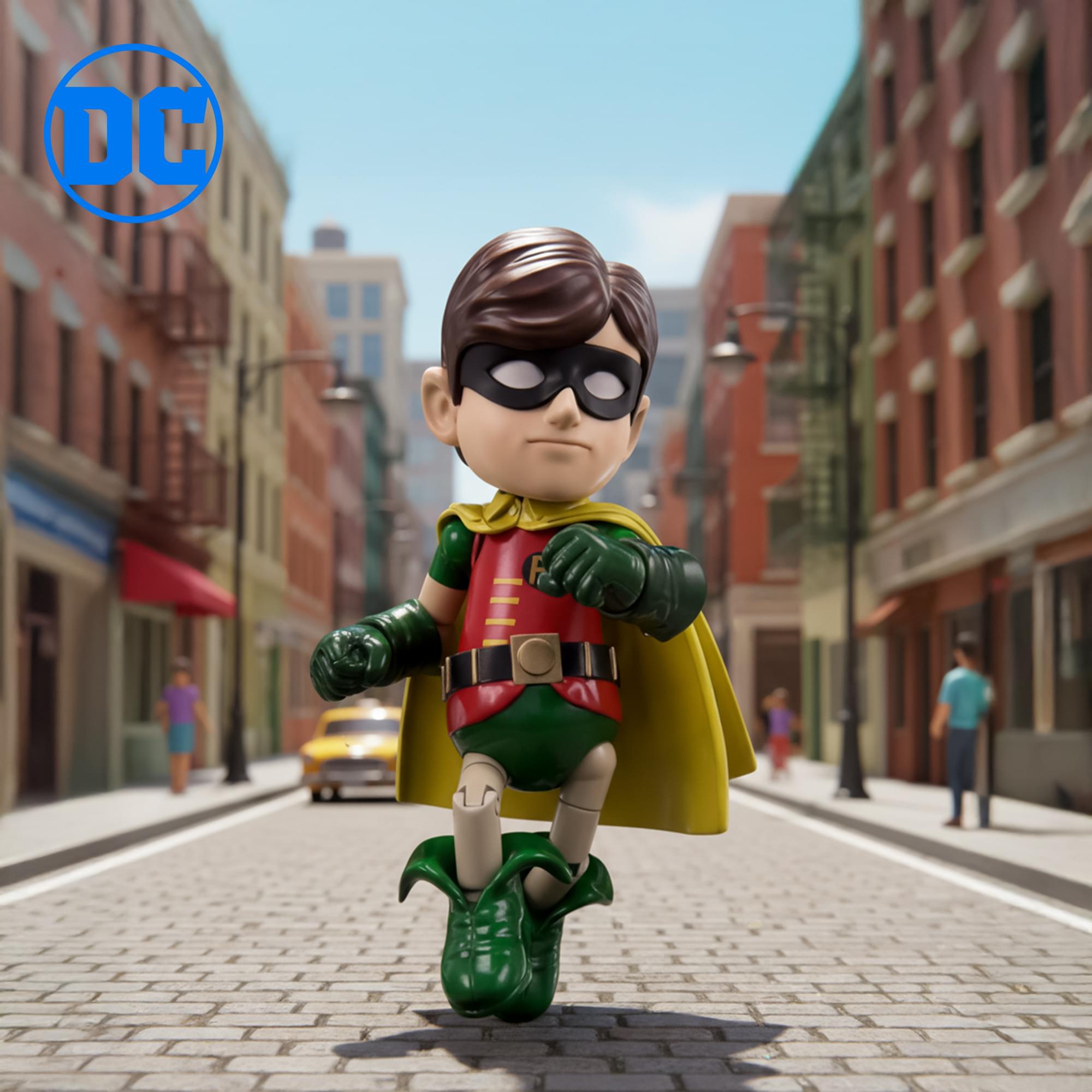 Alt View 2. DC Universe - DC Comics Hybrid Metal Figuration Action Figure | 1966 Robin - Yellow.