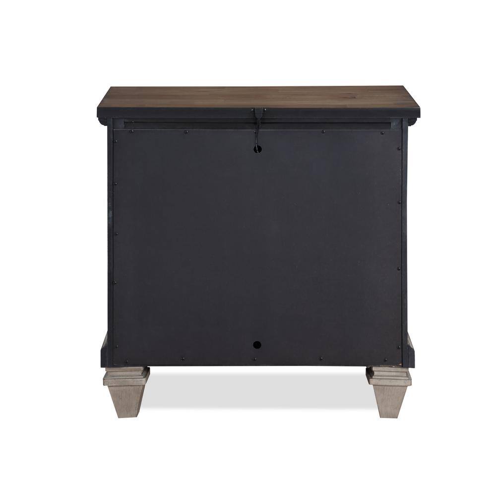 Alt View 3. New Classic Furniture - Mariana Nightstand W/Usb-Vintage Creme - Vintage Creme.