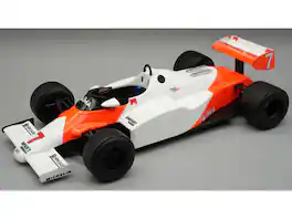 McLaren MP4/1C #7 Ayrton Senna F1 "British GP Test Drive" (1983) & Display Case "Mythos Series" 1/18 Model by Tecnomodel