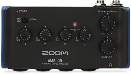 Zoom - AMS-44 USB Audio Interface, 4 Inputs, 4 Outputs, for Recording and Streaming on PC, Mac, iOS, and Android