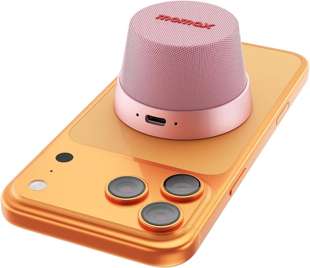 Bundle - Momax - 1-Vibe Go Magnetic Portable True Wireless Speaker - Mini Waterproof Shower Speaker with Bass - Pink price history on PriceWatchPro