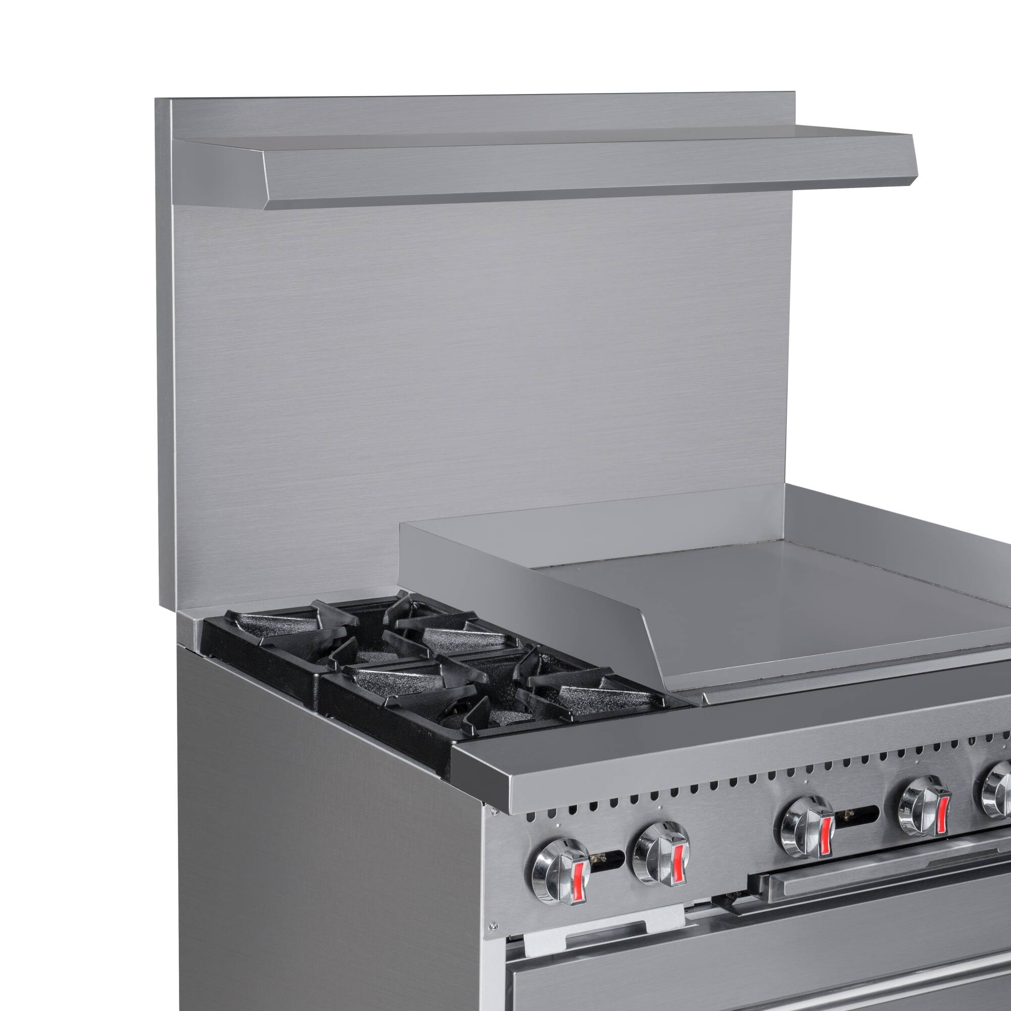 Alt View 5. Koolmore - 36 in. 2 Burner Commercial Natural Gas Range with 24 in. Griddle in Stainless-Steel (KM-CRG36-NG) - Stainless Steel.