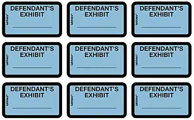 Tabbies Defendant's Exhibit Pre Printed Labels, 1