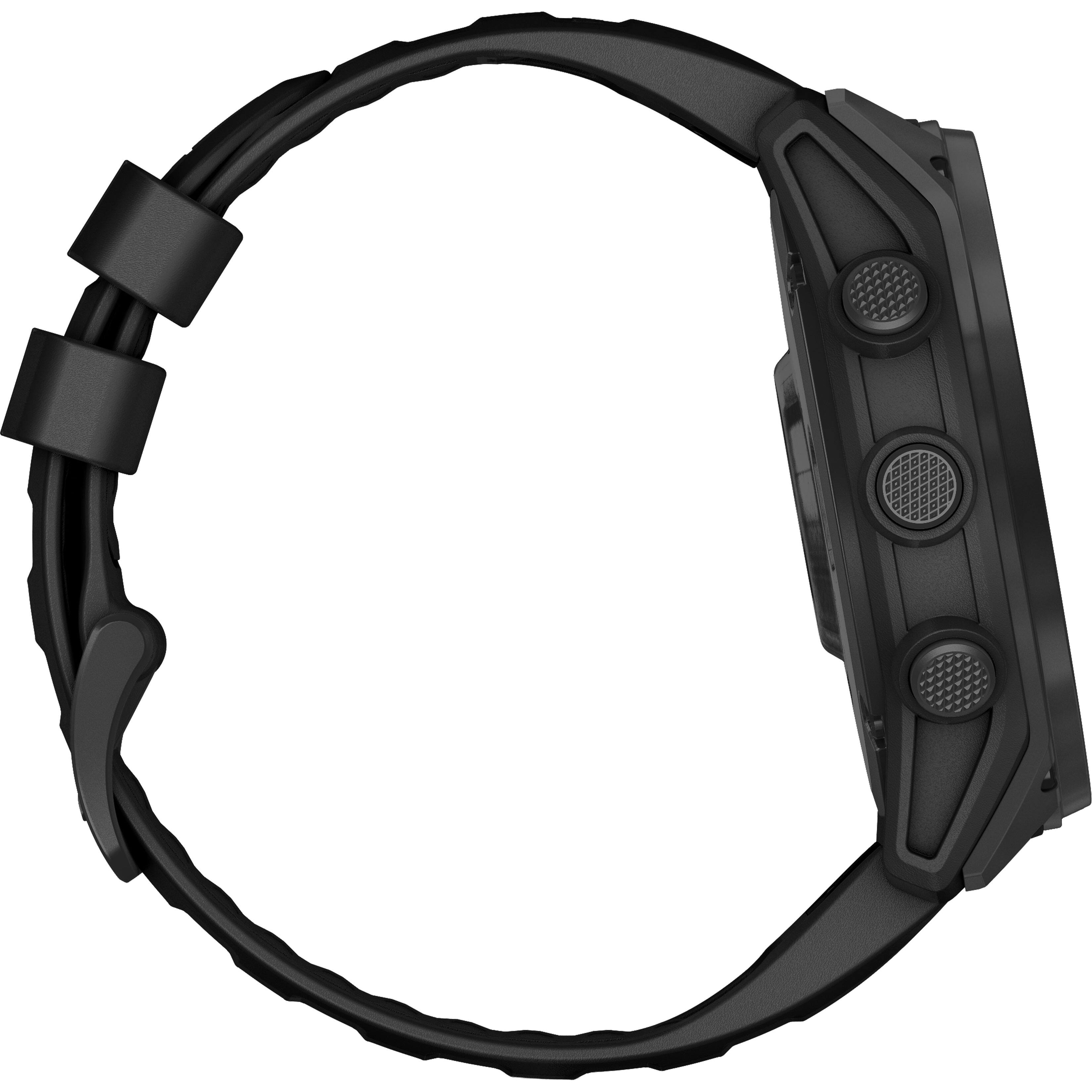 Alt View 6. Garmin - tactix 8 Solar GPS Smartwatch 51 mm Fiber-reinforced polymer with titanium rear cover - Black.