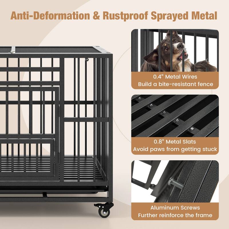 Anti-Deformation & Rustproof Sprayed Metal

0.4" Metal Wires Build a bite-resistant fence

0.8" Metal Slats Avoid paws from getting stuck

Aluminum Screws Further reinforce the frame