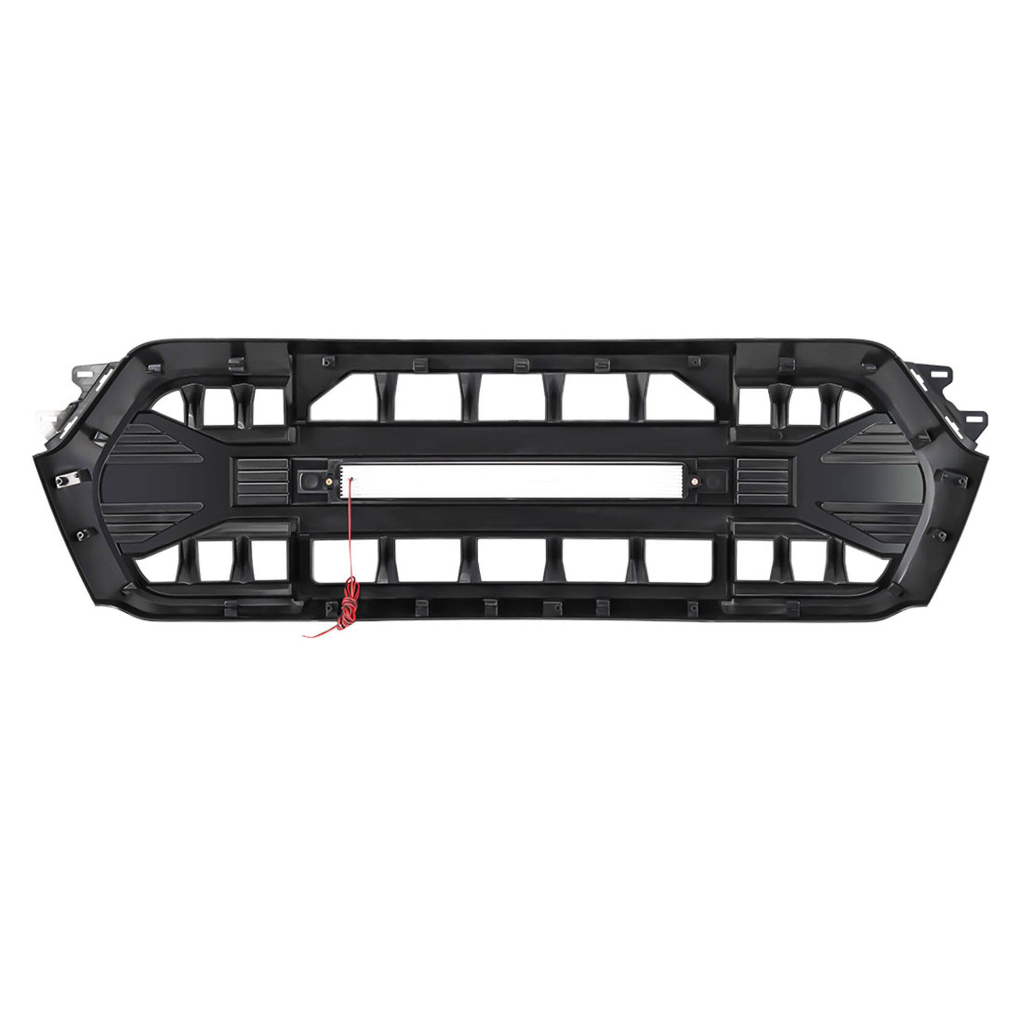 Alt View 8. AMERICAN MODIFIED - AMERICAN MODIFIED Armor Grille w/Off Road Lights for 2019 to 2024 Dodge Ram 1500 - Matte Black.
