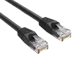 Cable Leader - Cat 6 Ethernet Cable, 24 AWG Snagless RJ45 Patch, Gigabit for Router, Gaming Console, PC, Server Rack - Black