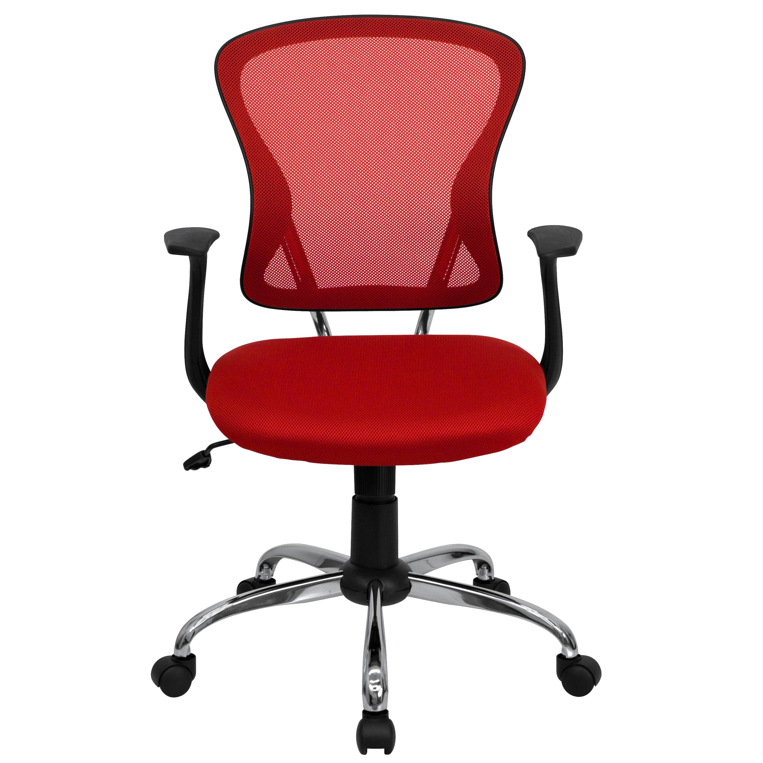 Alt View 11. Alamont Home - Alfred Contemporary Mesh Swivel Office Chair - Red.