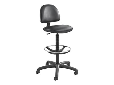 Alt View 1. Safco - Precision Armless Vinyl Drafting Chair - Black.