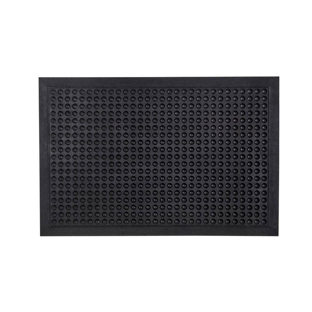 Back. Floortex - Doortex Black Anti-Fatigue BubbleMat - 24" x 35" - Black.
