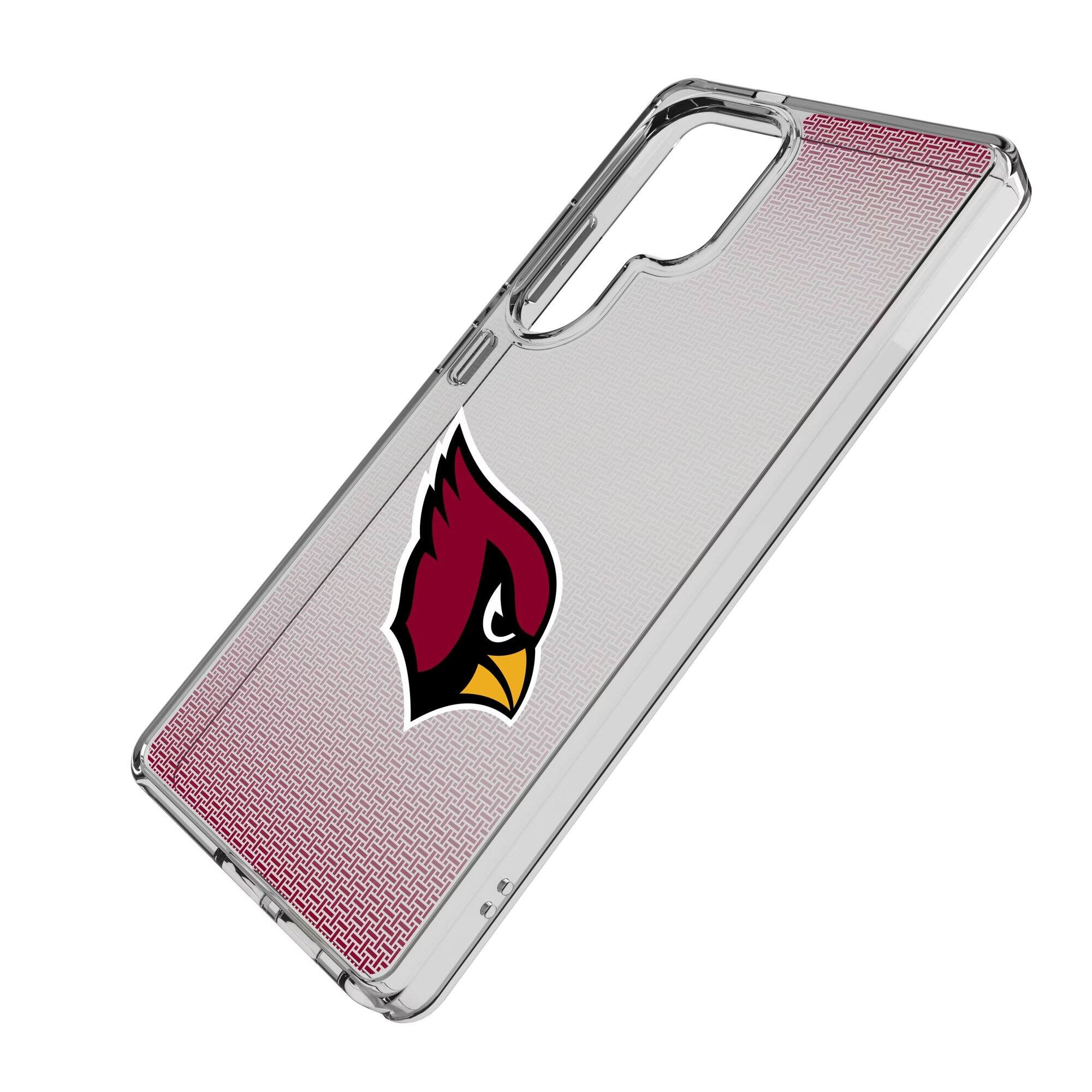 Alt View 1. Keyscaper - Arizona Cardinals Linen Logo Galaxy Clear Case - S24 Ultra - Multicolor.