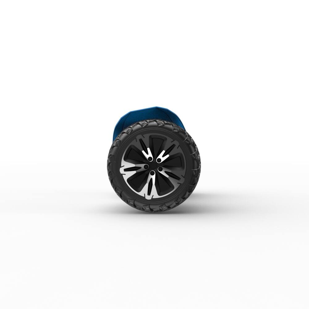 Left. MIHOVER - 8.5" All-Terrain Hoverboard for Kids & Adults, 350W×2 Dual Motors, UL2272, 10MPH, Bluetooth, LED Lights, 265LB - Blue.