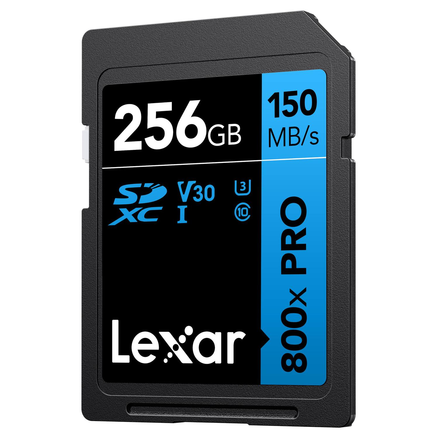 150 MB/s  
256 GB  
V30  
XC I  
3  
10  
800x PRO  
Lexar