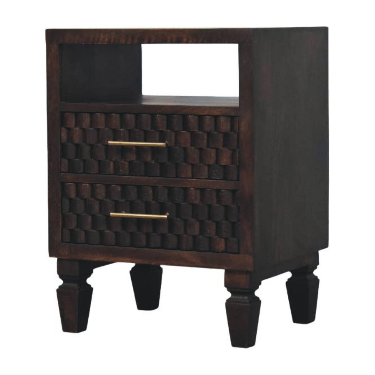 Left. Artisan Furniture - Artisan Furniture Solid Wood Arno Bedside - Brown.