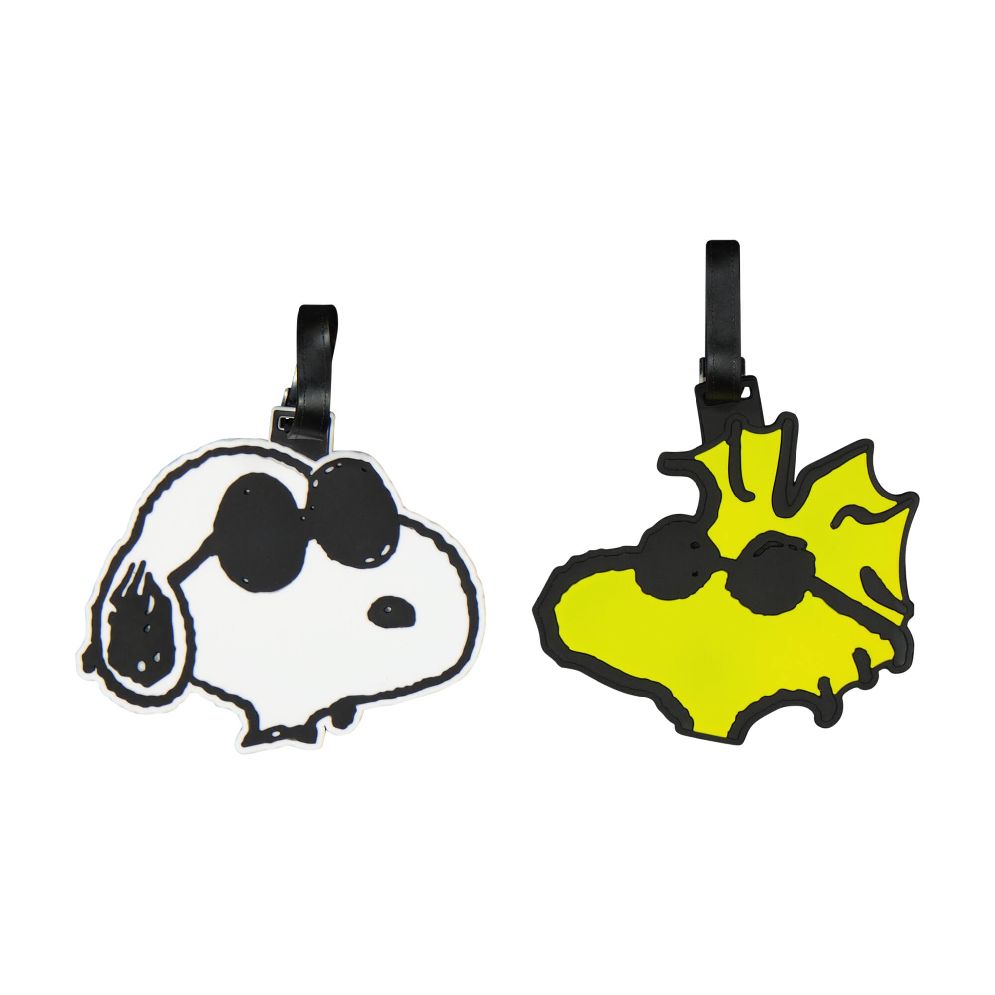 Front. Peanuts - Snoopy & Woodstock 2-Piece Luggage Tag Set - MULTI.