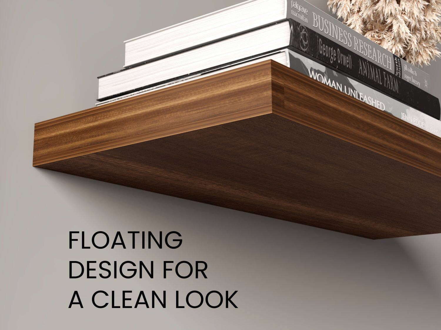 Floating Design for a Clean Look

- Business Research
- George Orwell: Animal Farm
- Woman Unleashed
- Jenn Eddens