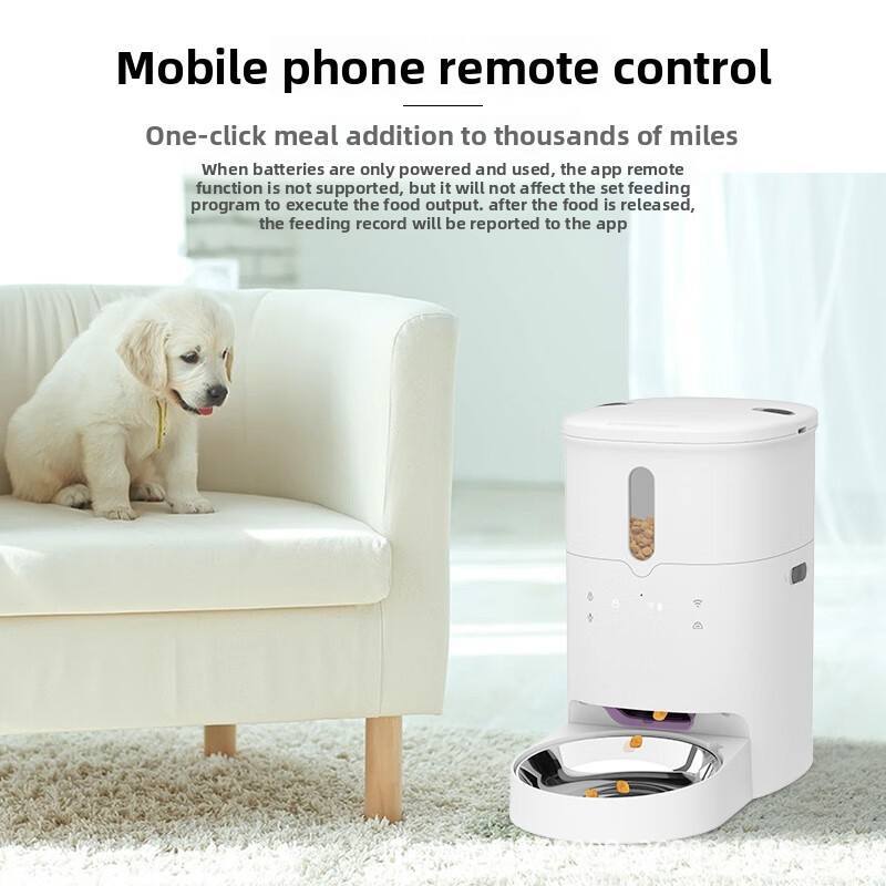 Mobile phone remote control

One-click meal addition to thousands of miles

When batteries are only powered and used, the app remote function is not supported, but it will not affect the set feeding program to execute the food output. After the food is released, the feeding record will be reported to the app.