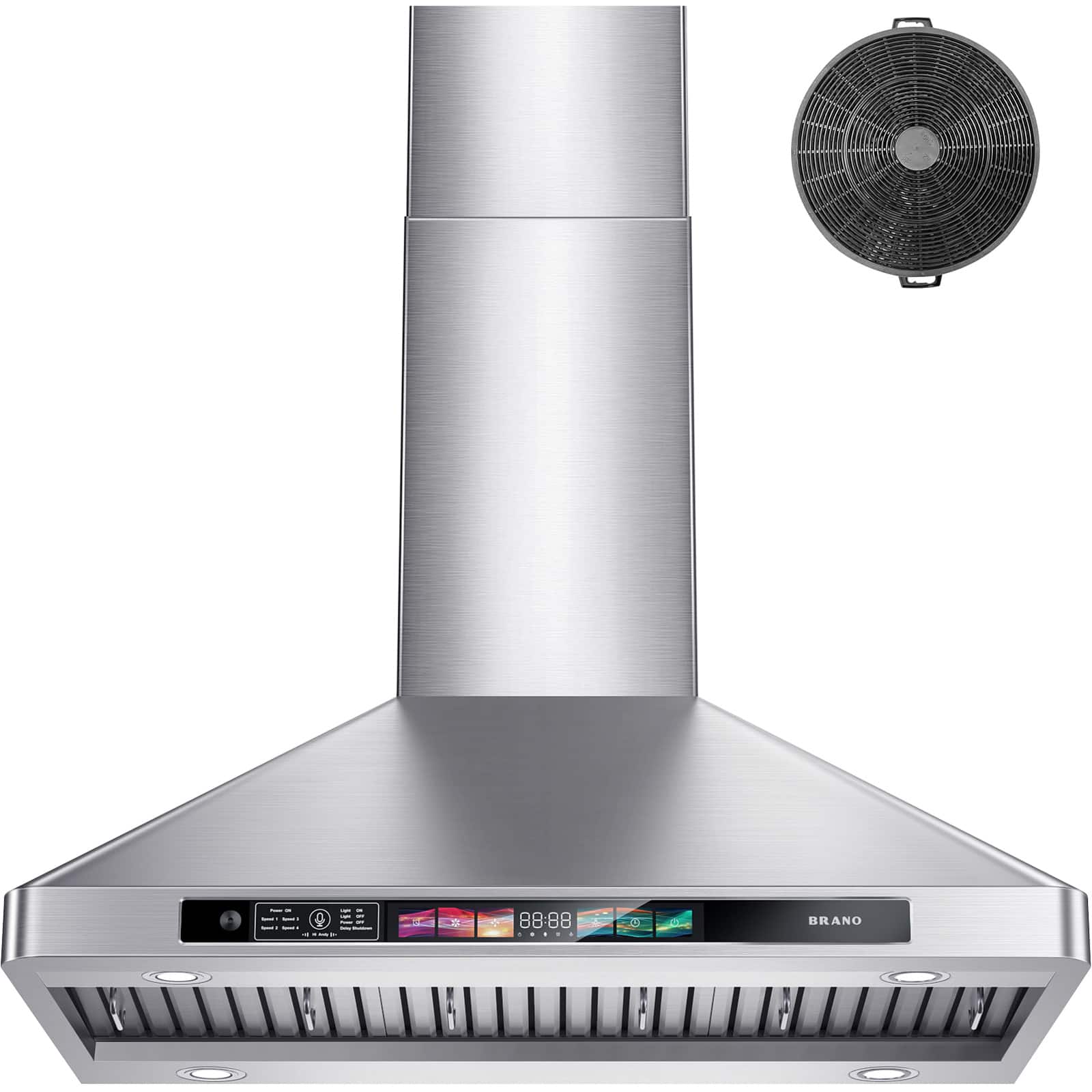 Brano - 36 inches - Convertible - Wall Range Hood - Silver