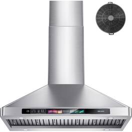 Brano - 36 inches - Convertible - Wall Range Hood - Silver