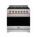Front. Thor Kitchen - Gordon Ramsay Series by Thor Kitchen 6.0 Cu. Ft Freestanding Gas Range with Rose Gold Hardware - Stainless Steel.