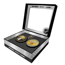 Mustang Drinkware - Vegas Golden Knights Stanley Cup Retro Puck & 3D Cup Puck Gift Box Set - Multicolor