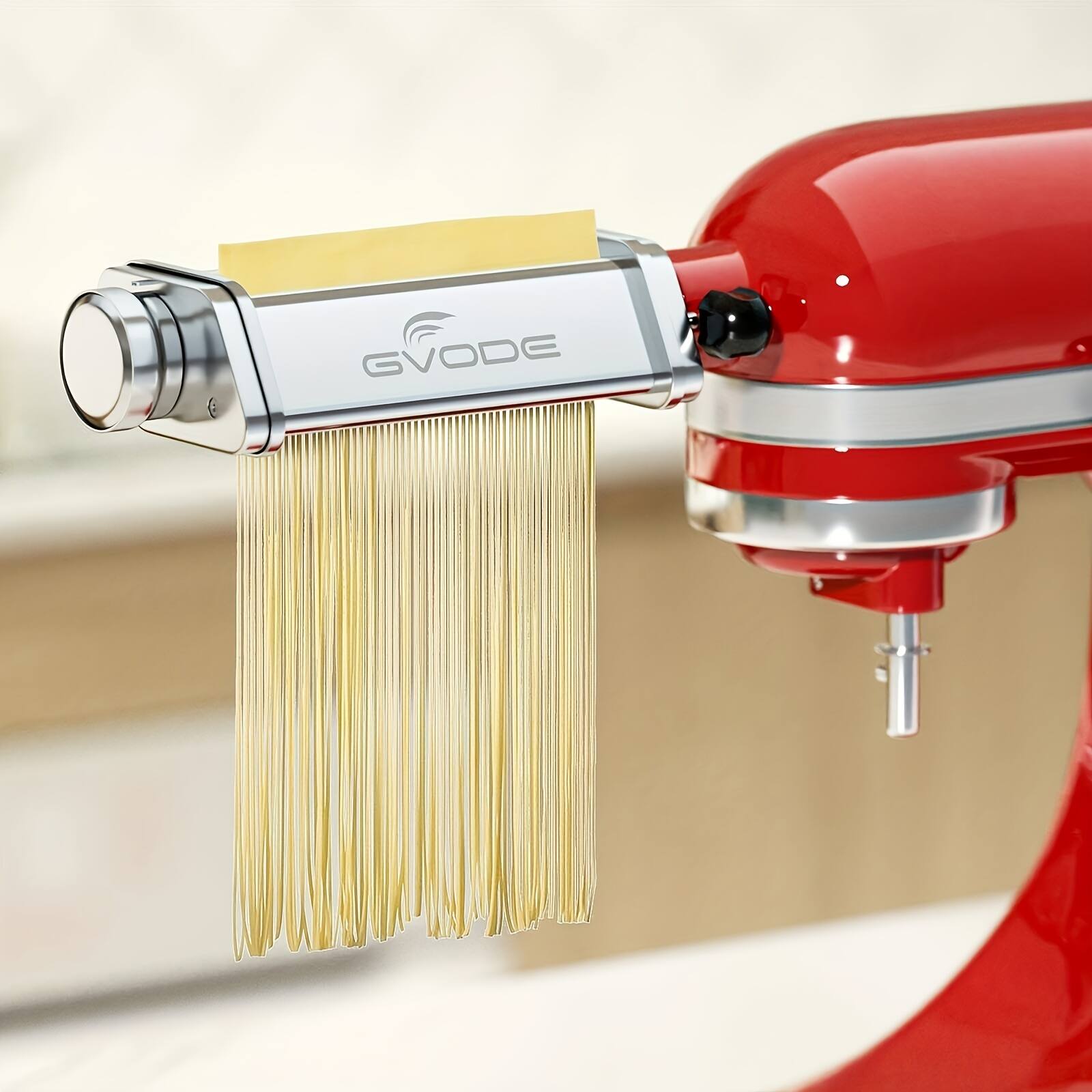 Alt View 2. Gvode - Gvode 3 piece, 3-in-1 Pasta Kitchen Attachment for Stand Mixer, All-Metal Roller & Cutters - Silver.