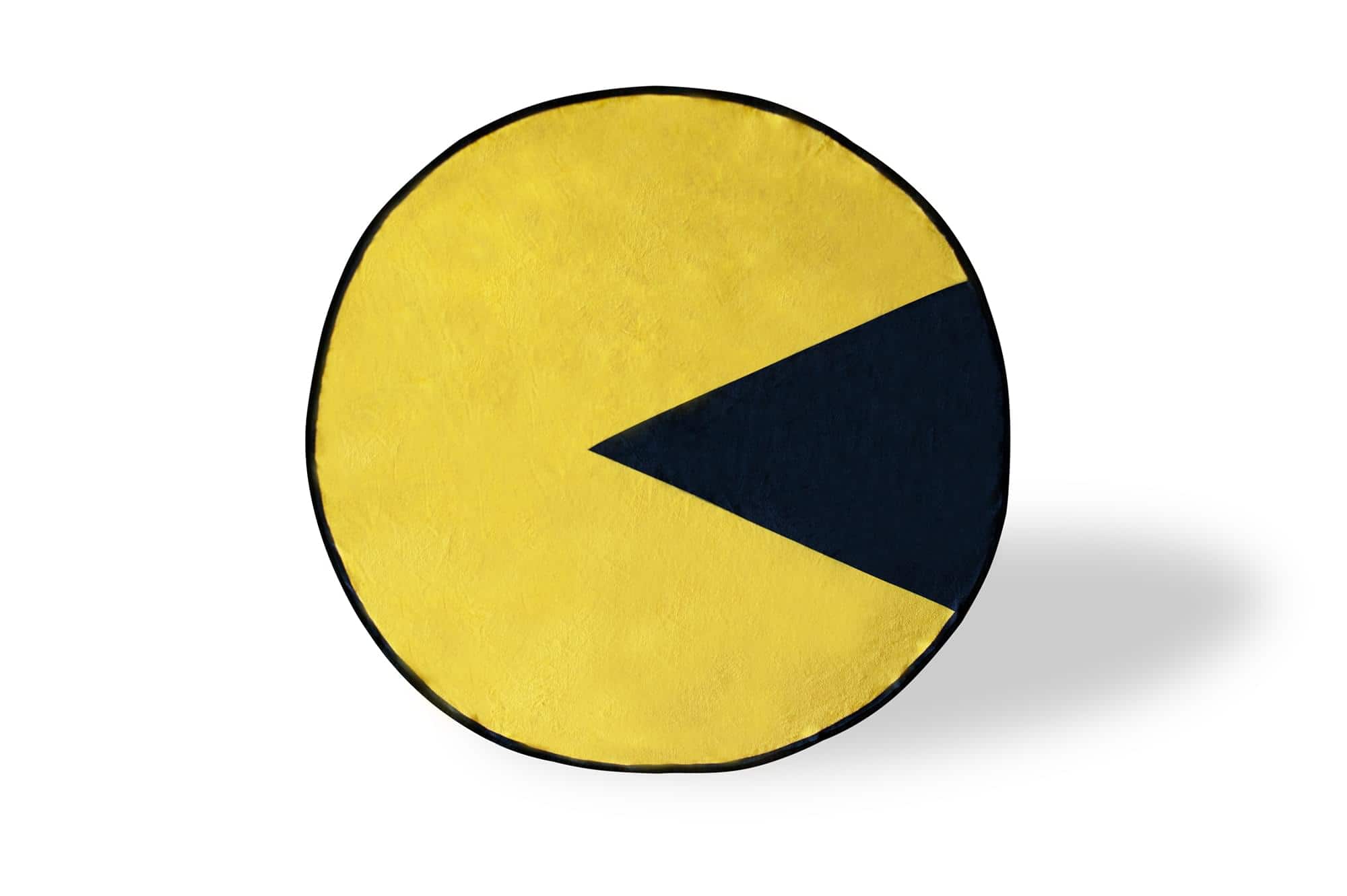 Just Funky - PAC-MAN Large Round Fleece Throw Blanket | 60-Inch Diameter - Yellow