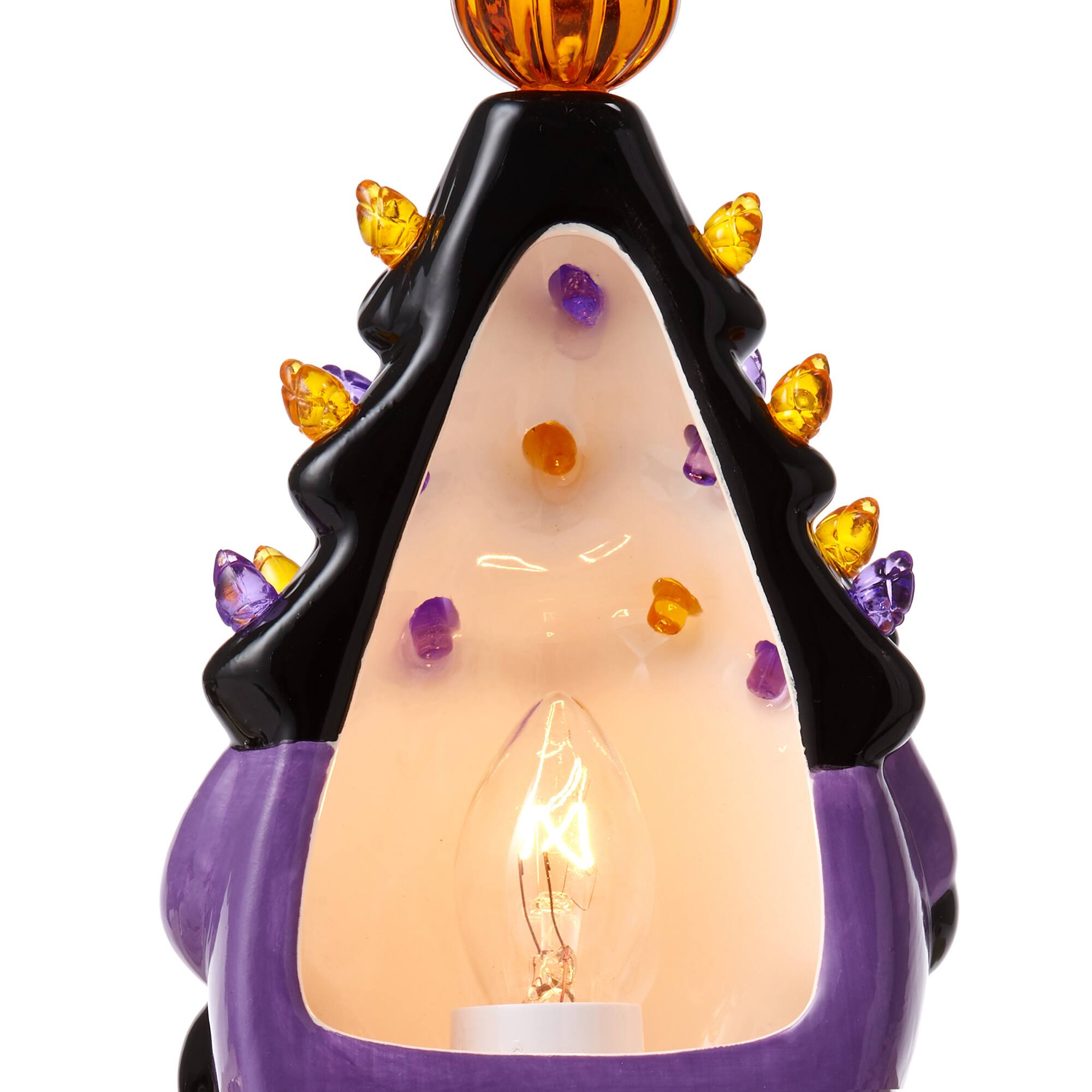 Alt View 3. Casafield - Ceramic Holiday Plug-in Vintage Decorative Night Light - Black.