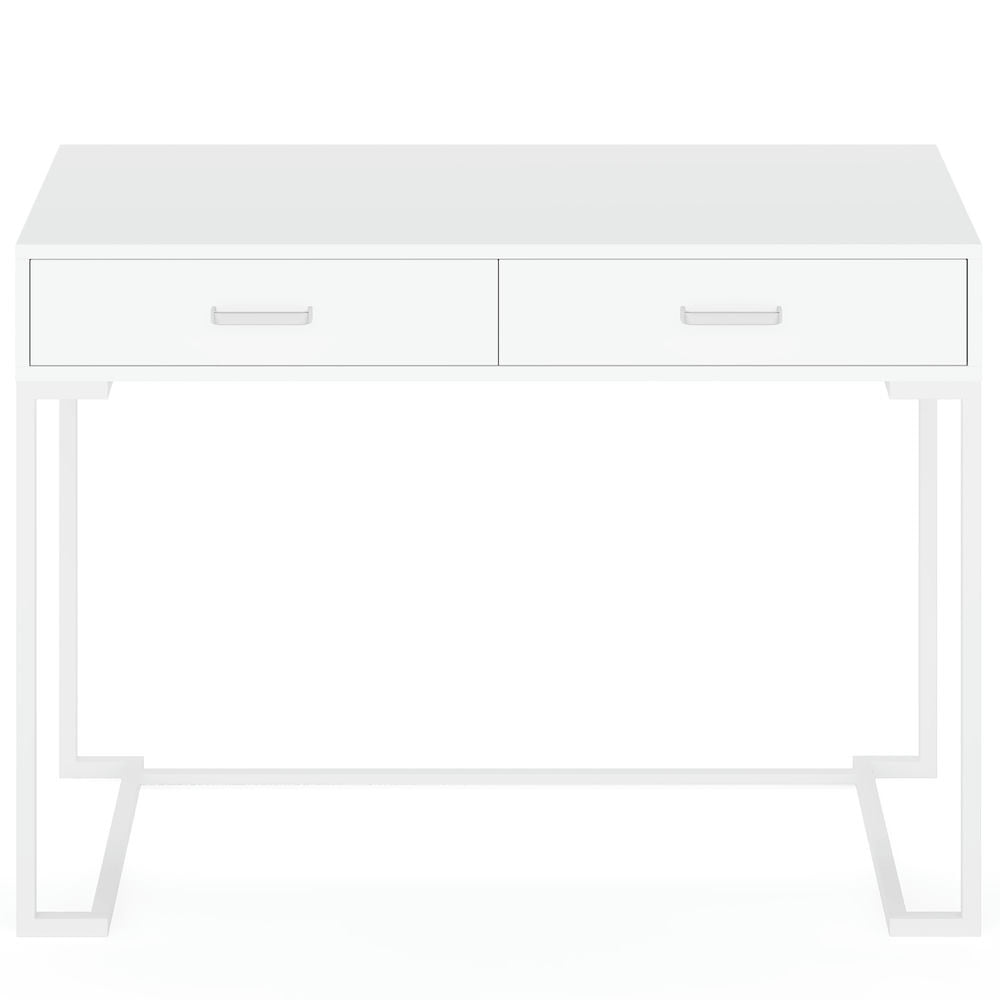 Back. Kadyn - Kadyn Study Writing Desk, Computer Desk,39" Computer Desk with Drawers, Modern Writing Desk Study Desk,White - White.