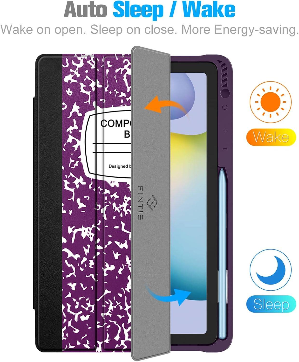 Auto Sleep / Wake  
Wake on open. Sleep on close. More Energy-saving.  

COMP B  
Designed by  
FINTIE V