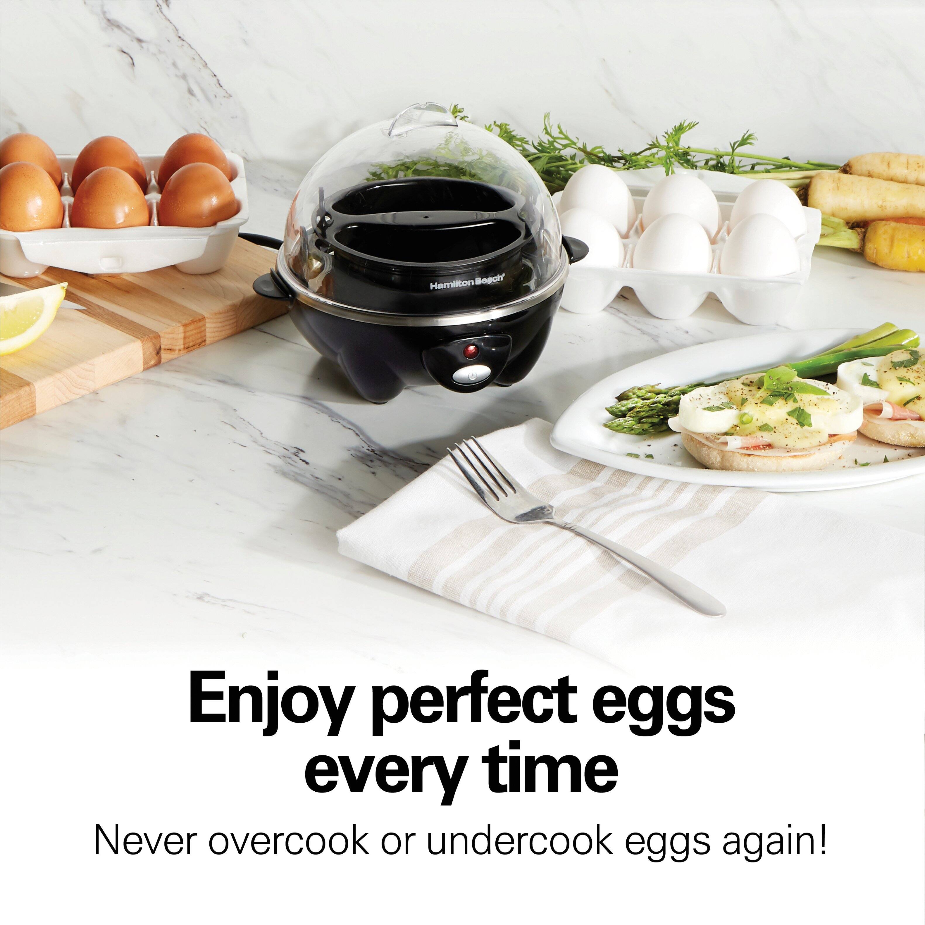 Enjoy perfect eggs every time  
Never overcook or undercook eggs again!
