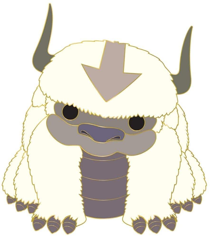 Avatar The Last Airbender 3 Inch Funko POP Pin | Appa - White