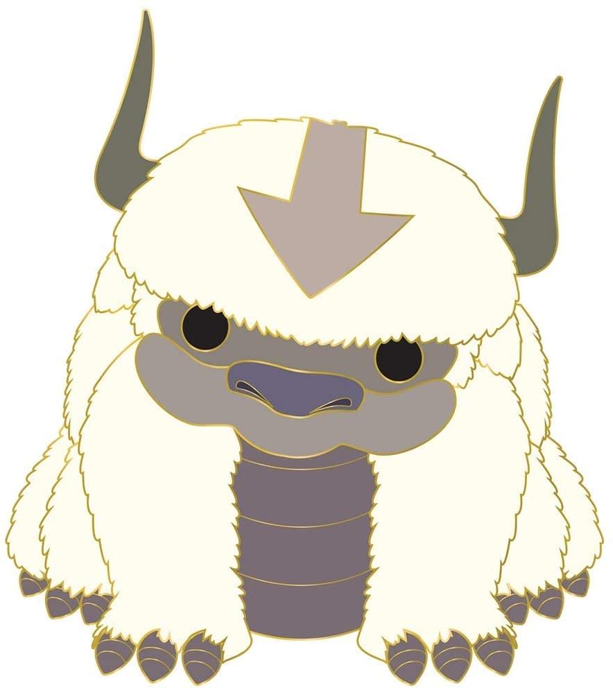 Front. Funko - Avatar The Last Airbender 3 Inch Funko POP Pin | Appa - White.