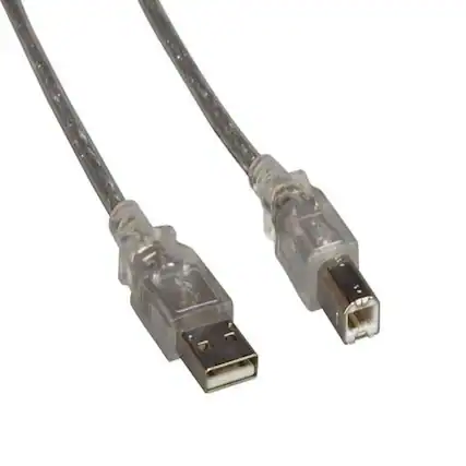 Front. Sanoxy - Sanoxy 15ft USB2.0 A Male to B Male Cable, Clear - Clear.