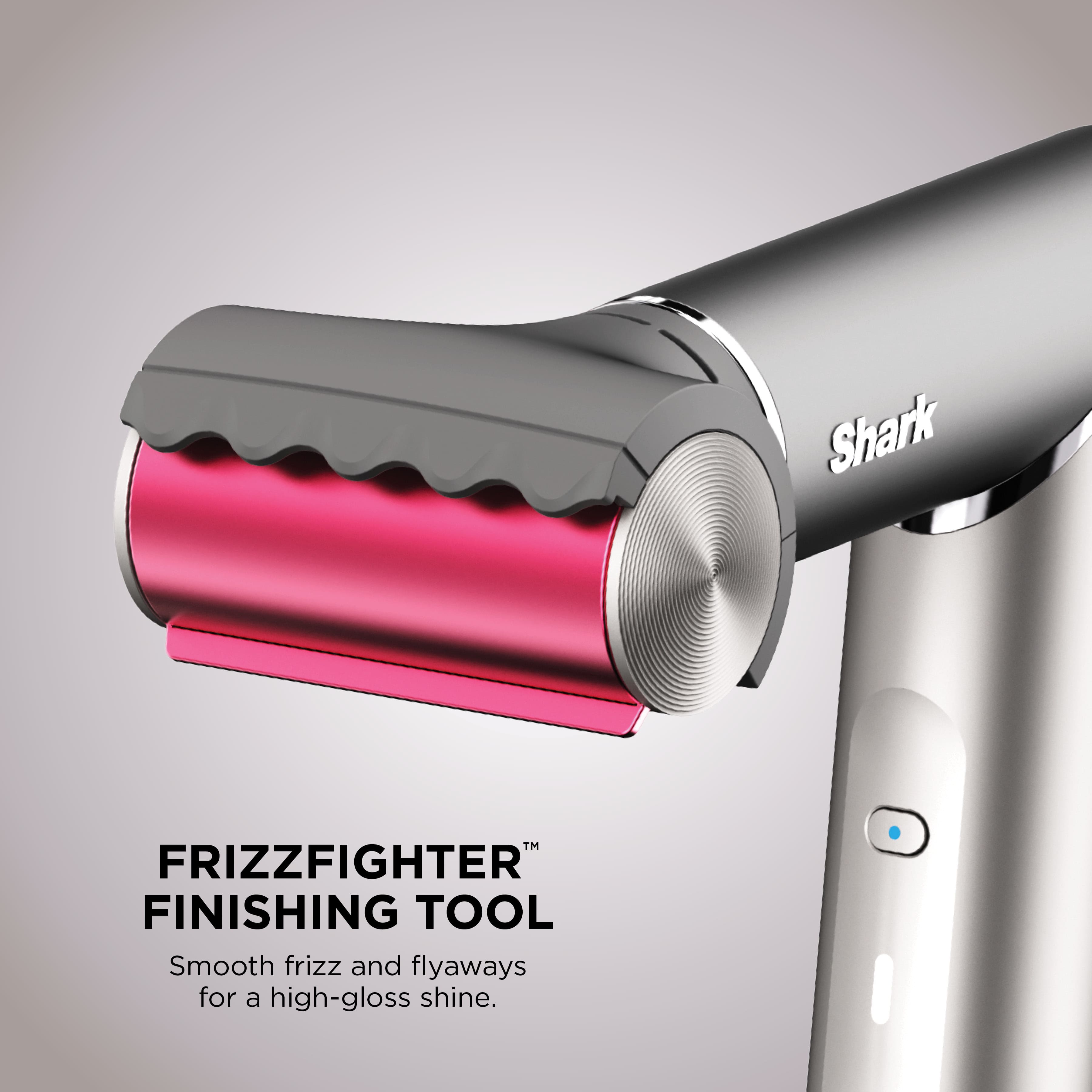 Shark FRIZZFIGHTER FINISHING TOOL Smooth frizz and flyaways for a high-gloss shine.