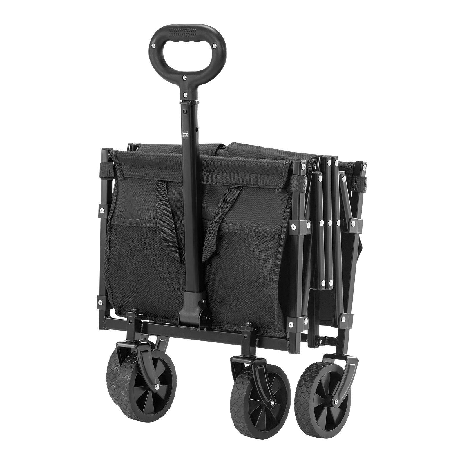 Alt View 8. Loheer - Loheer Collapsible Wagon Cart 120L 225lbs Heavy Duty Folding Outdoor Utility Camping Cart with All Terrain Wheels Black.