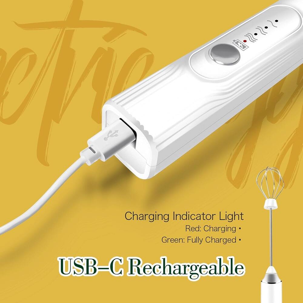 Charging Indicator Light  
Red: Charging  
Green: Fully Charged  

USB-C Rechargeable