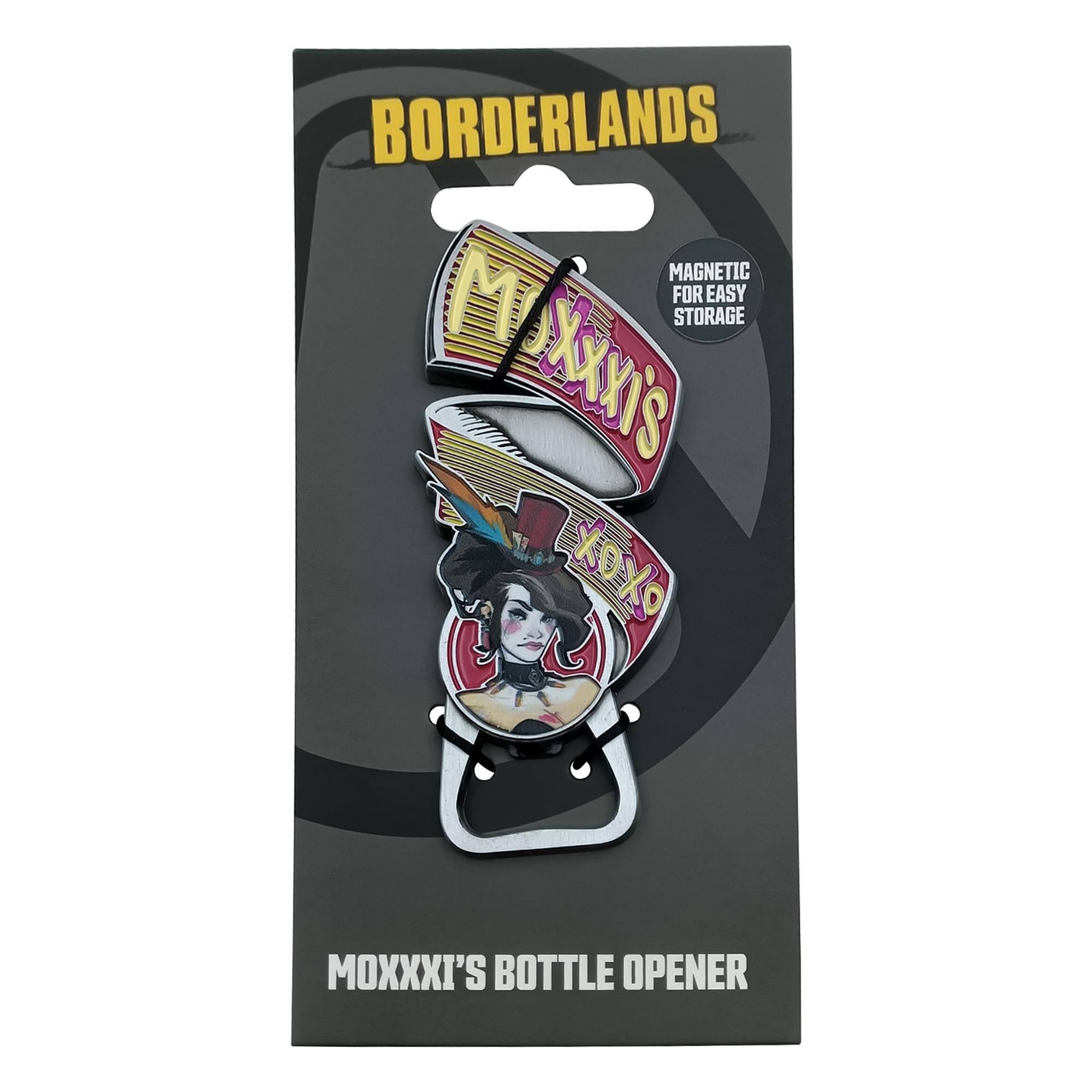 BORDERLANDS  
MAGNETIC FOR EASY STORAGE  
MOXXI'S BOTTLE OPENER