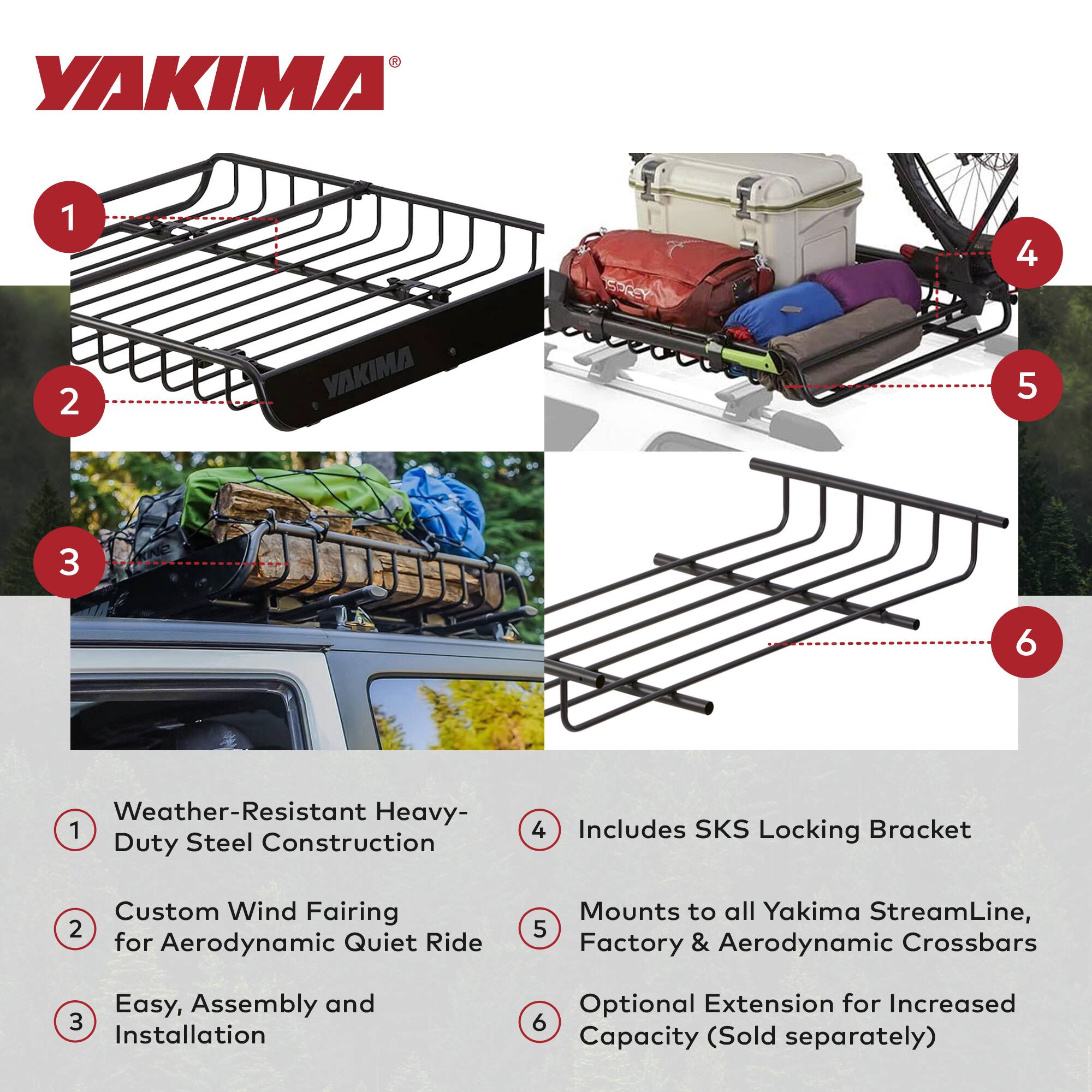 MegaWarrior Large Sized Cargo Basket For All Yakima StreamLine