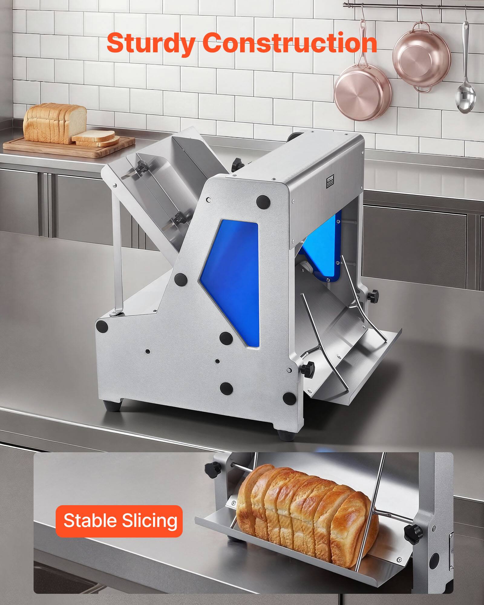 Sturdy Construction  
Stable Slicing