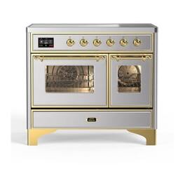 ILVE - Majestic II 40 inch Induction Range with 6 Elements ( Brass Trim) - Stainless Steel