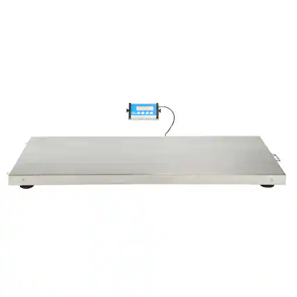 Front. Viva Comfort - ME904 Series Scale, Veterinary Pet Scale with LCD Display and Wheels - White.