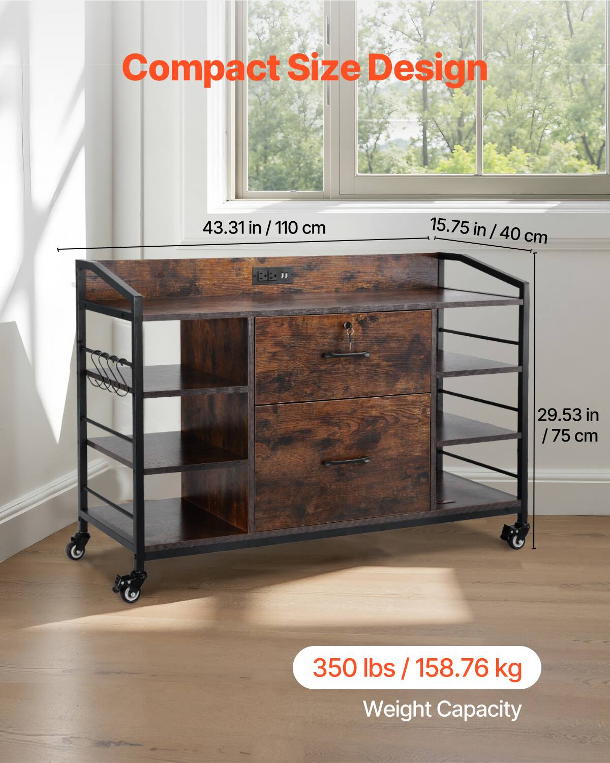 Compact Size Design

43.31 in / 110 cm

15.75 in / 40 cm

29.53 in / 75 cm

350 lbs / 158.76 kg

Weight Capacity