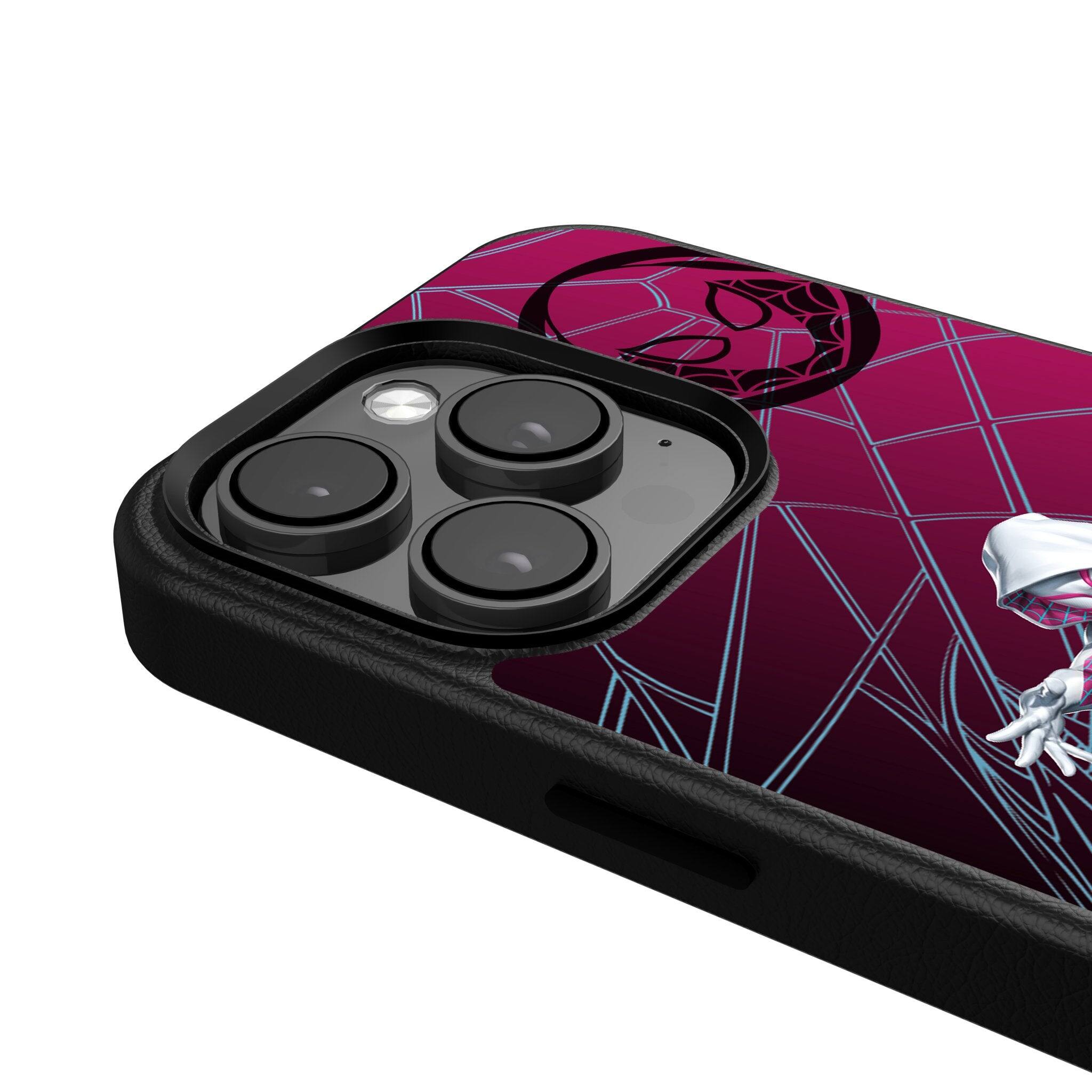 Back. Keyscaper - Marvel MechLine MagSafe Compatible Phone Case - Apple iPhone 15 - Spider-Gwen.