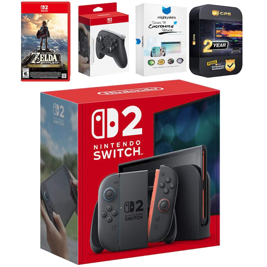 Switch 2 Console with Zelda Breath of the Wild, Pro Controller Switch 2 Console with Zelda Breath of the Wild, Pro Controller