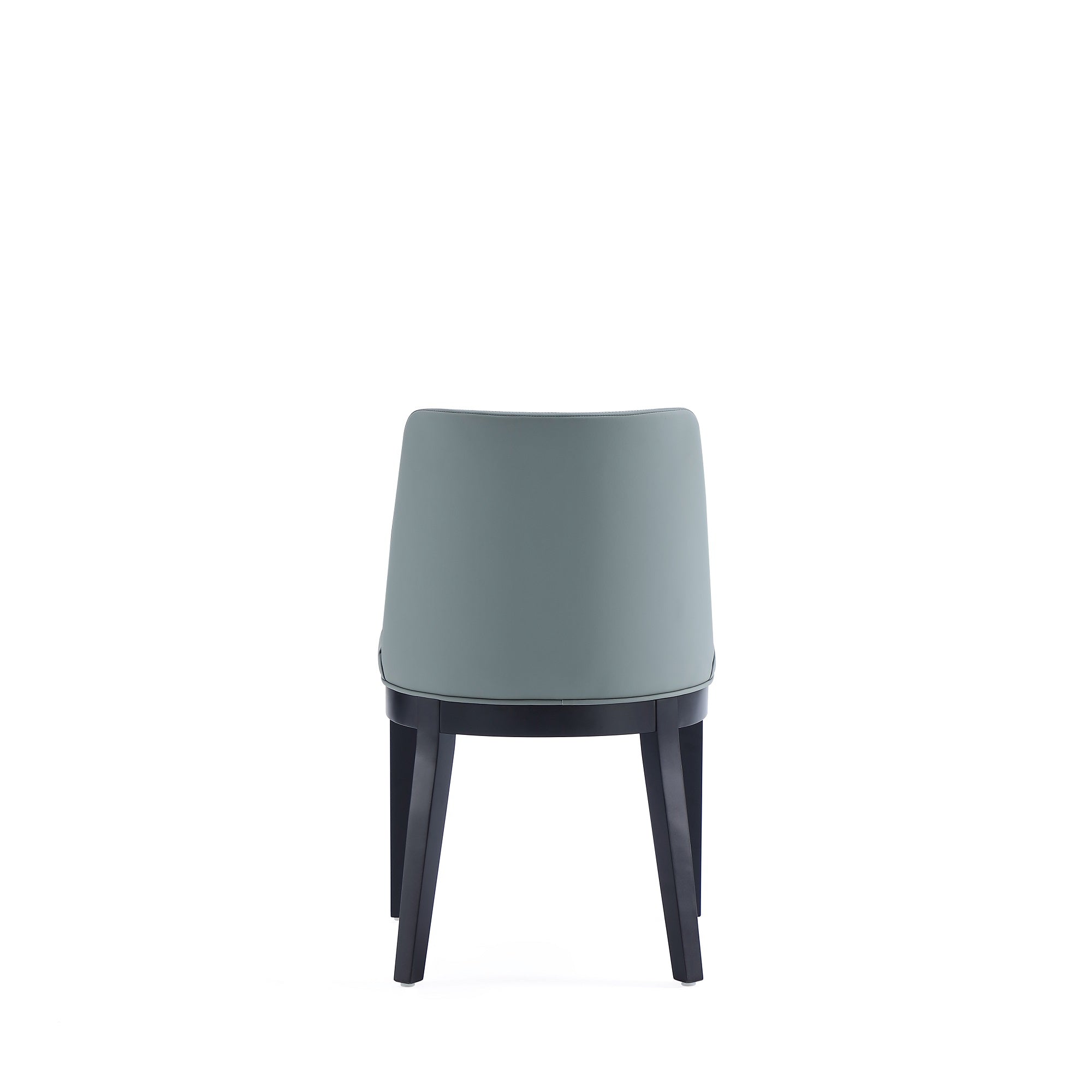 Alt View 3. Manhattan Comfort - Gansevoort Modern Wood Vegan Leather Dining Chair - Set of 4 - Pewter.
