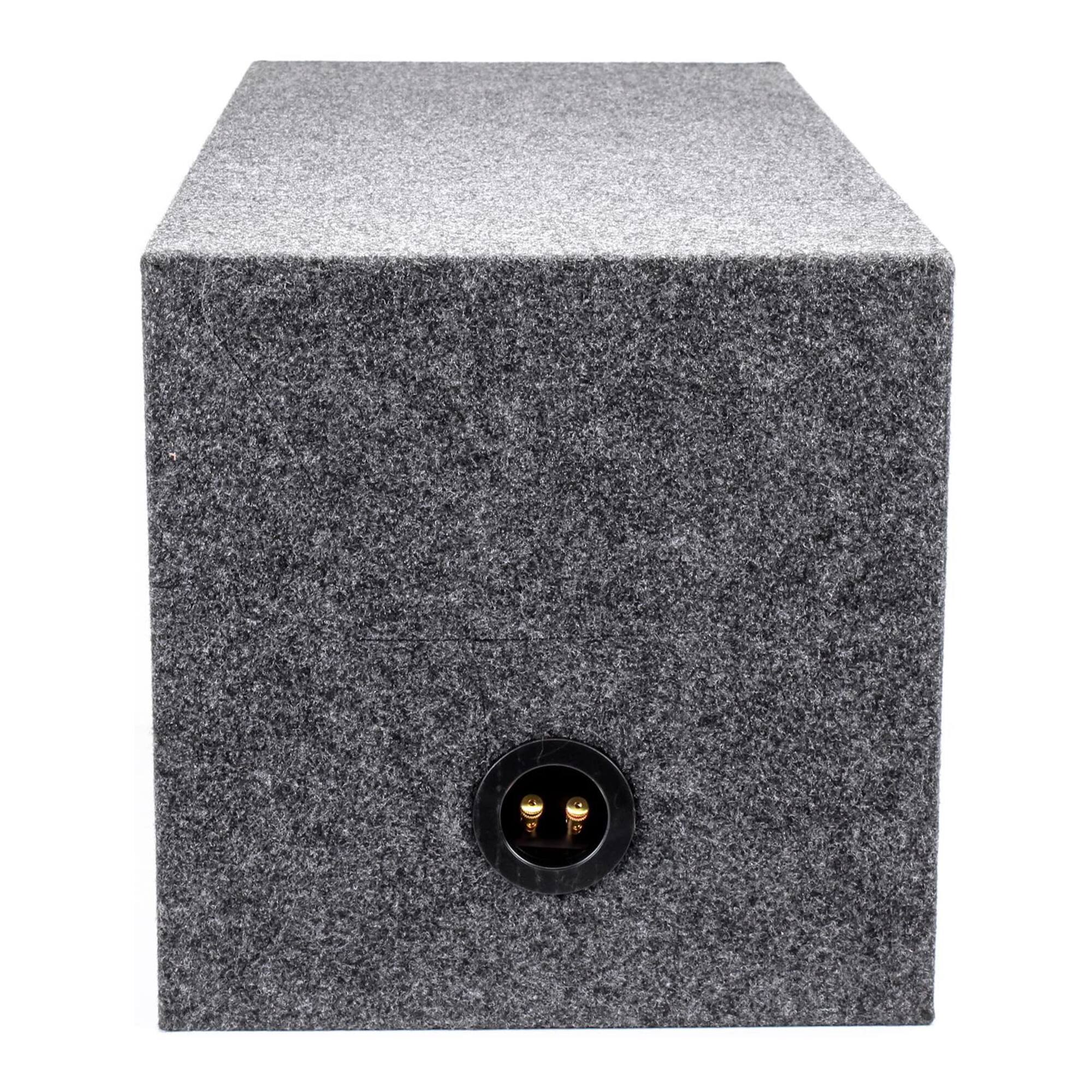 Alt View 2. QPower - QPower 12" Heavy-Duty Dual Sealed Vehicle Subwoofer Enclosure Woofer Box, Gray - Gray.